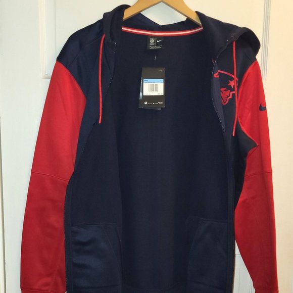 Nike Therma NFL New England Patriots Full Zip Hoodie Mens [Sz M $80-] - Picture 7 of 7